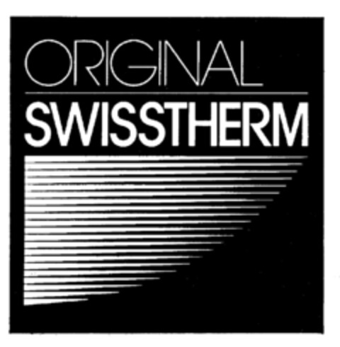 ORIGINAL SWISSTHERM Logo (IGE, 15.09.1987)