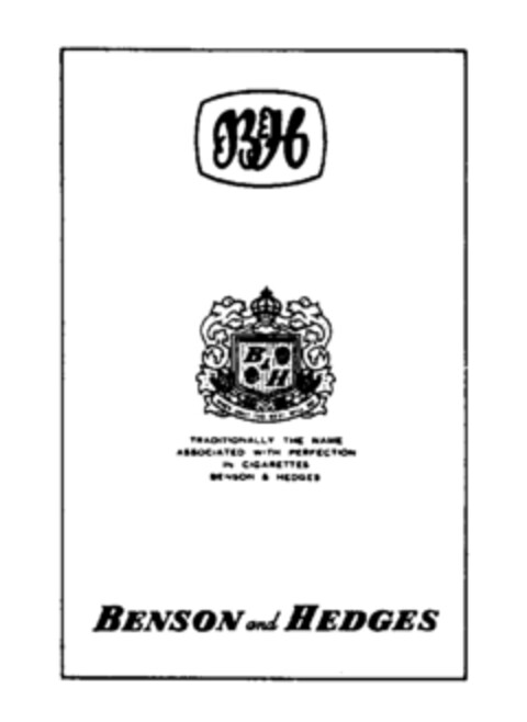 B&H BENSON and HEDGES Logo (IGE, 01.05.1986)