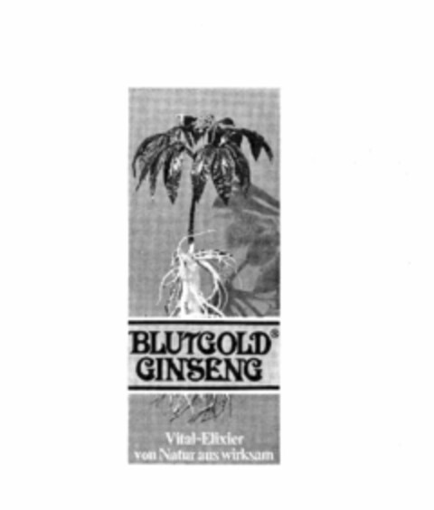 BLUTGOLD GINSENG Vital-Elixier von Natur aus wirksam Logo (IGE, 20.03.1980)