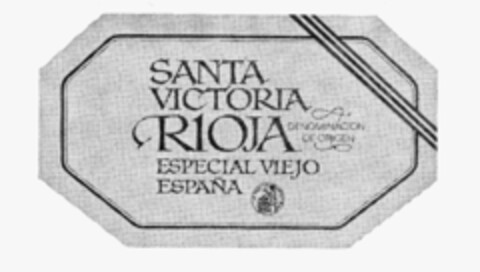 SANTA VICTORIA RIOJA ESPECIAL VIEJO ESPANA Logo (IGE, 08/22/1985)