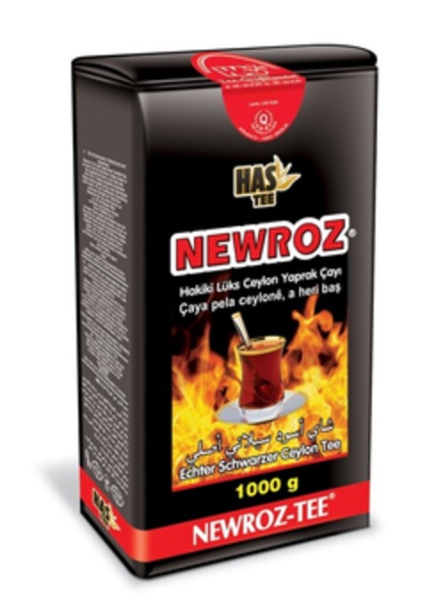 HAS TEE NEWROZ Echter Schwarzer Ceylon Tee 1000 g NEWROZ-TEE Logo (IGE, 22.12.2020)