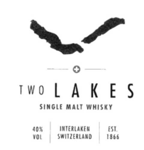 TWO LAKES SINGLE MALT WHISKY 40% VOL INTERLAKEN SWITZERLAND EST. 1866 Logo (IGE, 11/12/2021)