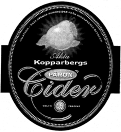 Cider Äkta Kopparbergs PÄRON Logo (IGE, 12.05.1998)