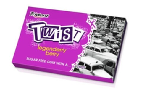 Trident TWIST legenderry berry SUGAR FREE GUM WITH A... TWIST Logo (IGE, 22.06.2012)
