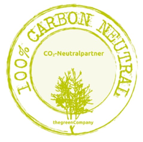 100% CARBON NEUTRAL CO2-Neutralpartner thegreenCompany Logo (IGE, 06.04.2013)