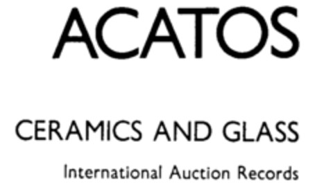 ACATOS CERAMICS AND GLASS International Auction Records Logo (IGE, 02.04.1990)