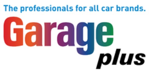 The professionals for all car brands. Garage plus Logo (IGE, 13.12.2022)