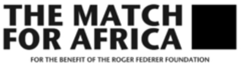 THE MATCH FOR AFRICA FOR THE BENEFIT OF THE ROGER FEDERER FOUNDATION Logo (IGE, 01.09.2020)