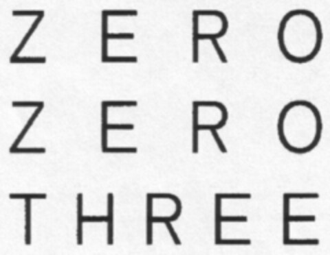 ZERO ZERO THREE Logo (IGE, 24.07.2008)