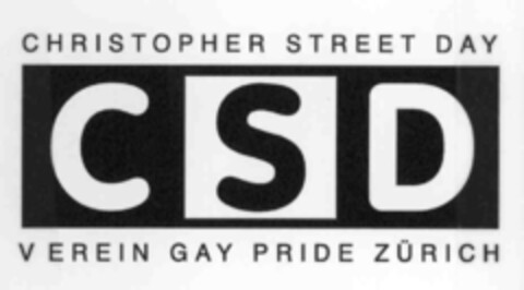 CHRISTOPHER STREET DAY CSD VEREIN GAY PRIDE ZÜRICH Logo (IGE, 04.05.1999)