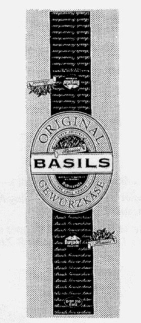 BASILS ORIGINAL GEWÜRZKÄSE Logo (IGE, 12.06.1996)