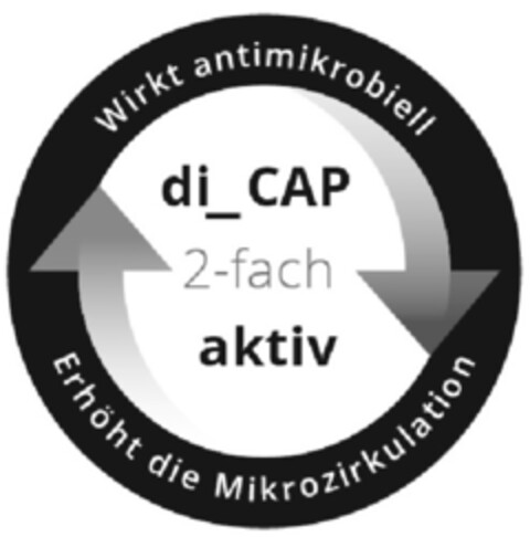 Wirkt antimikrobiell di_CAP 2-fach aktiv Erhöht die Mikrozirkulation Logo (IGE, 22.07.2019)