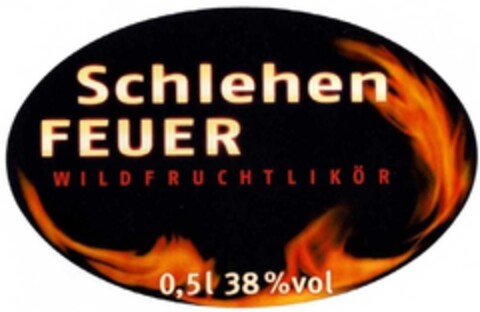 Schlehen FEUER WILDFRUCHTLIKÖR 0,5l 38% vol Logo (IGE, 05/25/2007)