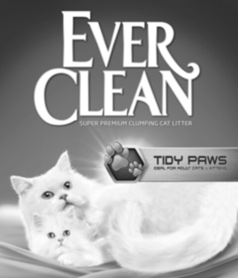 EVER CLEAN SUPER PREMIUM CLUMPING CAT LITTER TIDY PAWS IDEAL FOR ADULT CATS & KITTENS Logo (IGE, 03/18/2019)