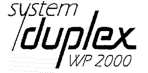 system duplex WP 2000 Logo (IGE, 27.09.1996)