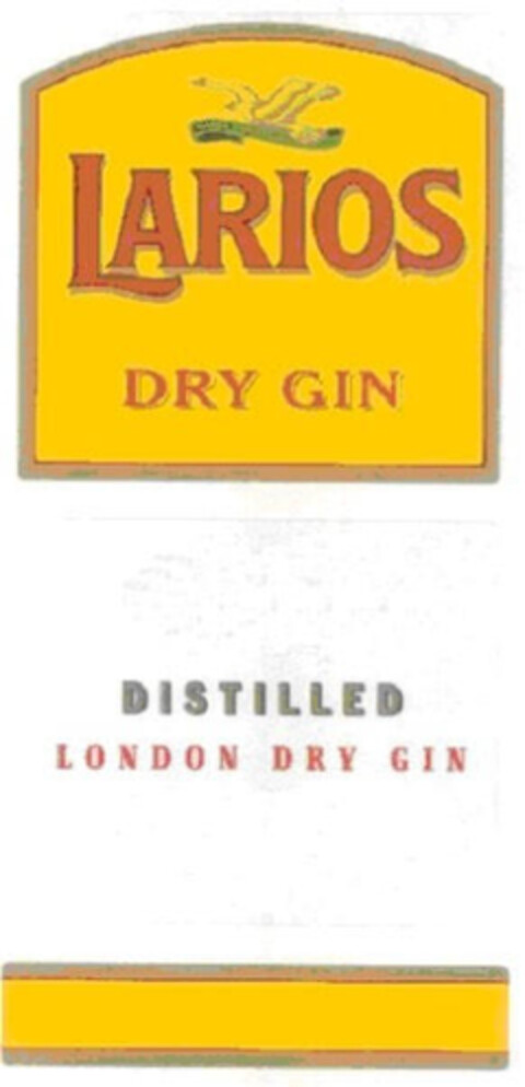 LARIOS DRY GIN DISTILLED LONDON DRY GIN Logo (IGE, 02/03/2006)