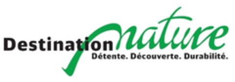 Destination nature Détente. Découverte. Durabilité. Logo (IGE, 15.01.2013)