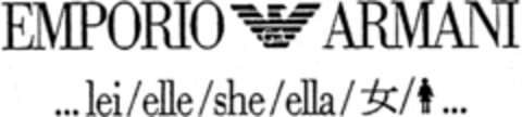 EMPORIO ARMANI ...lei/elle/she/ella/ Logo (IGE, 04/28/1998)