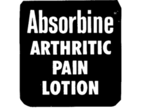 Absorbine ARTHRITIC PAIN LOTION Logo (IGE, 30.03.1989)