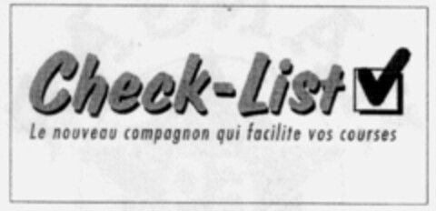 Check-List Le nouveau compagnon qui facilite vos courses Logo (IGE, 28.11.1996)