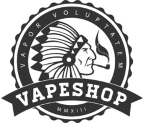 VAPOR VOLUPTATEM VAPESHOP MMXIII Logo (IGE, 03/20/2015)