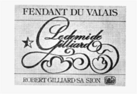 FENDANT DU VALAIS Le demi de Gilliard Logo (IGE, 01/29/1988)