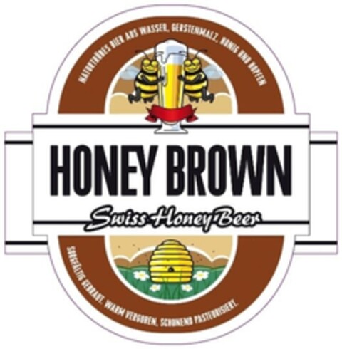 HONEY BROWN Swiss Honey Beer Logo (IGE, 18.01.2011)