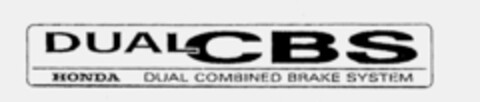 DUAL CBS HONDA DUAL COMBINED BRAKE SYSTEM Logo (IGE, 27.04.1993)