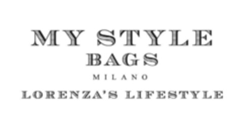 MY STYLE BAGS MILANO LORENZA'S LIFESTYLE Logo (IGE, 04/28/2015)