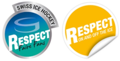 SWISS ICE HOCKEY RESPEKT Faire Fans RESPECT ON AND OFF THE ICE Logo (IGE, 04.09.2018)