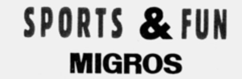 SPORTS & FUN MIGROS Logo (IGE, 06.03.1996)