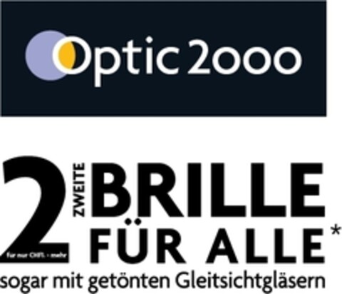 Optic 2000 ZWEITE BRILLE FÜR ALLE sogar mit getönten Gleitsichtgläsern Logo (IGE, 14.11.2008)