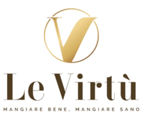 V Le Virtù MANGIARE BENE, MANGIARE SANO Logo (IGE, 17.05.2020)