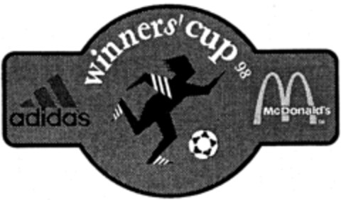 winners'cup 98 adidas M McDonald's ((styl. Fussballspieler, spez. Darstellung)) Logo (IGE, 13.02.1998)