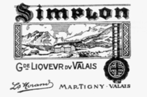 Simplon G DE LIQUEUR DU VALAIS Logo (IGE, 05/18/1986)