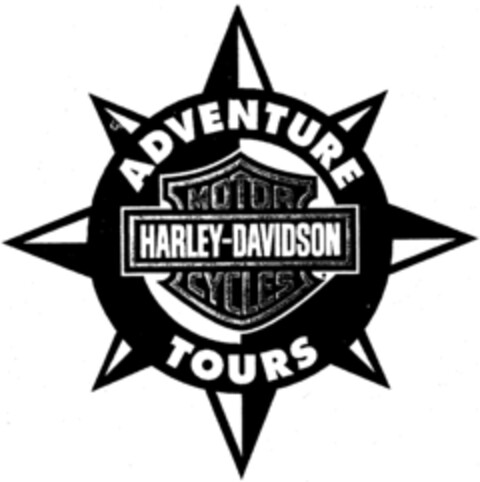 ADVENTURE MOTOR HARLEY-DAVIDSON CYCLES TOURS Logo (IGE, 16.04.1998)