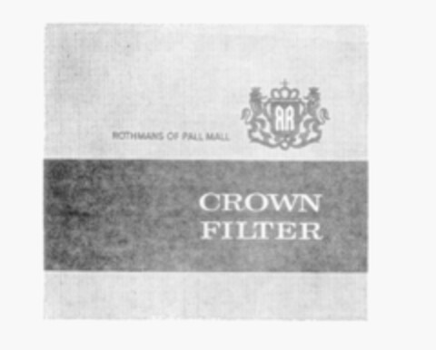 ROTHMANS OF PALL MALL CROWN FILTER Logo (IGE, 07.07.1986)
