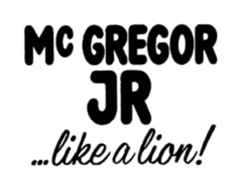 Mc Gregor JR ...like a lion! Logo (IGE, 28.11.1975)