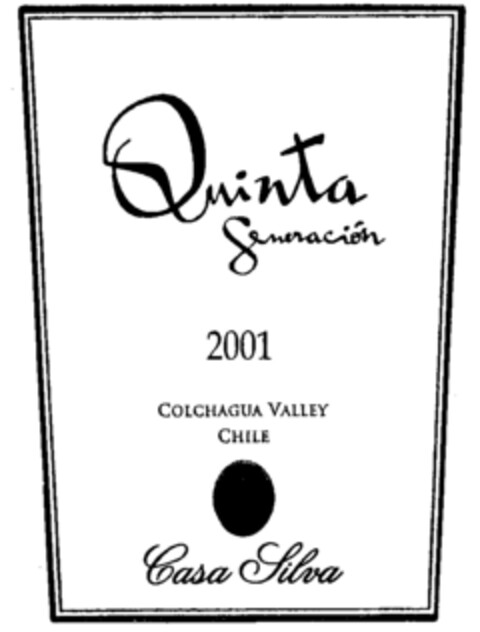 Quinta Generacion 2001 COLCHAGUA VALLY CHILE Casa Silva Logo (IGE, 05.11.2002)