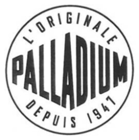L'ORIGINALE PALLADIUM DEPUIS 1947 Logo (IGE, 04.09.2015)