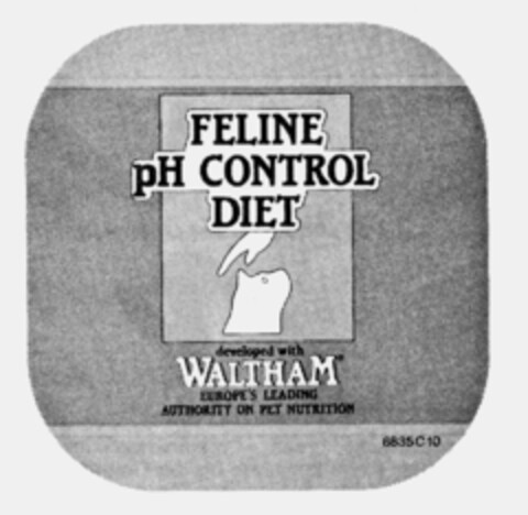 FELINE pH CONTROL DIET developed with WALTHAM EUROPE'S LEADING AUTHORITY ON PET NUTRITION Logo (IGE, 13.09.1988)