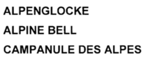 ALPENGLOCKE ALPINE BELL CAMPANULE DES ALPES Logo (IGE, 28.01.2005)