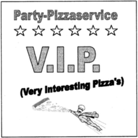 Party-Pizzaservice V.I.P. (Very Interesting Pizza's) Logo (IGE, 10.11.1998)