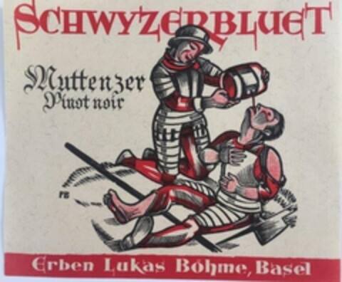 SCHWYZERBLUET Muttenzer Pinot noir PB Erben Lukas Böhme Basel Logo (IGE, 31.05.2021)