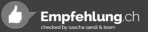 Empfehlung.ch checked by sascha sandi & team Logo (IGE, 12.12.2014)