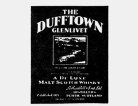 THE DUFFTOWN GLENLIVET A DE LUXE MALT SCOTCH WHISKY Logo (IGE, 25.09.1988)