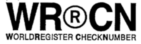 WR CN WORLDREGISTER CHECKNUMBER Logo (IGE, 12.12.1996)