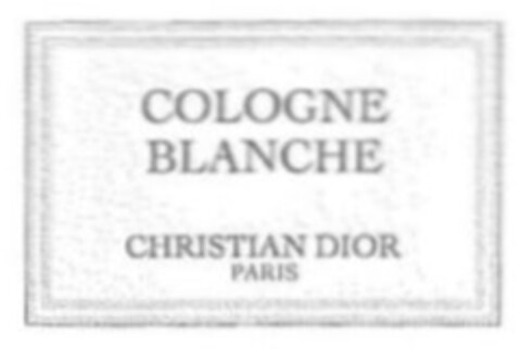 COLOGNE BLANCHE CHRISTIAN DIOR PARIS Logo (IGE, 03/12/2008)