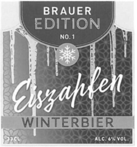 BRAUER EDITION NO. 1 Eiszapfen WINTERBIER 33 CL ALC. 6% VOL. Logo (IGE, 09/04/2019)