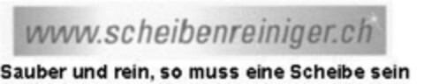 Sauber und rein, so muss eine Scheibe sein www.scheibenreiniger.ch Logo (IGE, 04/09/2010)